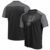 San Antonio Spurs Fanatics Branded Iconic Blocked T-Shirt Black,baseball caps,new era cap wholesale,wholesale hats